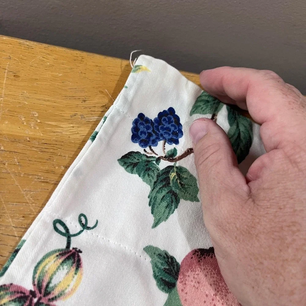 Vtg‎ Cottagecore Fruit Botanical Window Valance 50x13 Farmhouse Orchard Print